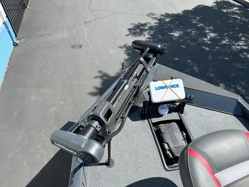 Slide: The Image of 2023 Ranger RT178 boat with Lowrance equipment on deck, featuring a sleek design and modern technology. - 27