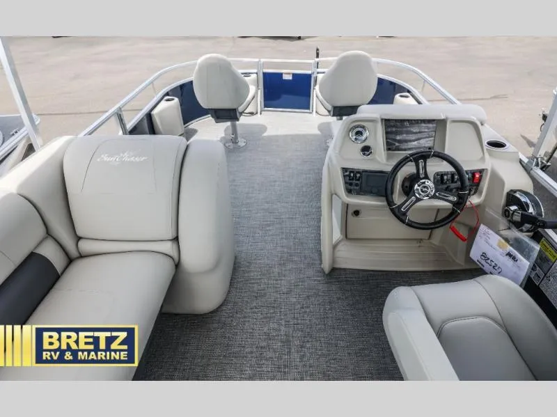 Slide: The Image of Interior of 2025 Vista Fish 18 boat with steering console and seating, Bretz RV & Marine. - 13