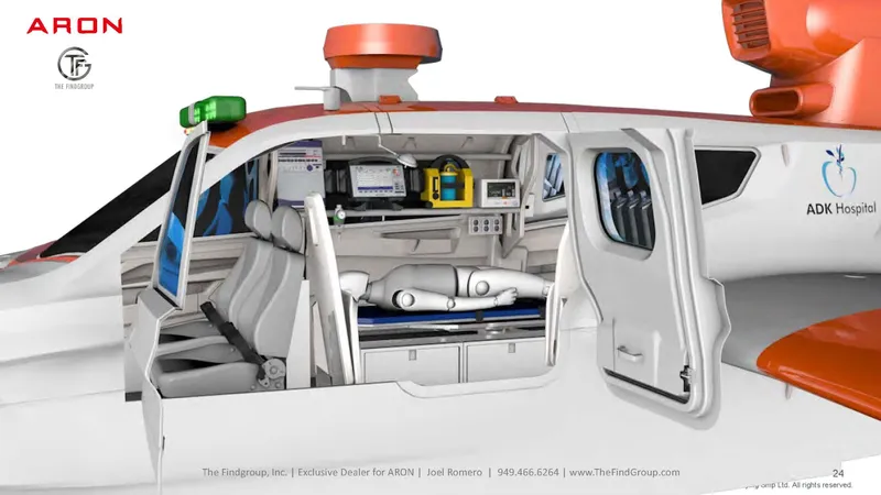 Slide: The Image of Interior of Aron M 80 helicopter ambulance, 2025 model, equipped with medical equipment and seating. - 38