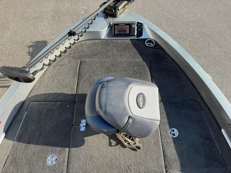 Slide: The Image of 2017 Ranger 212LS Reatta boat deck with seat and navigation equipment. - 5