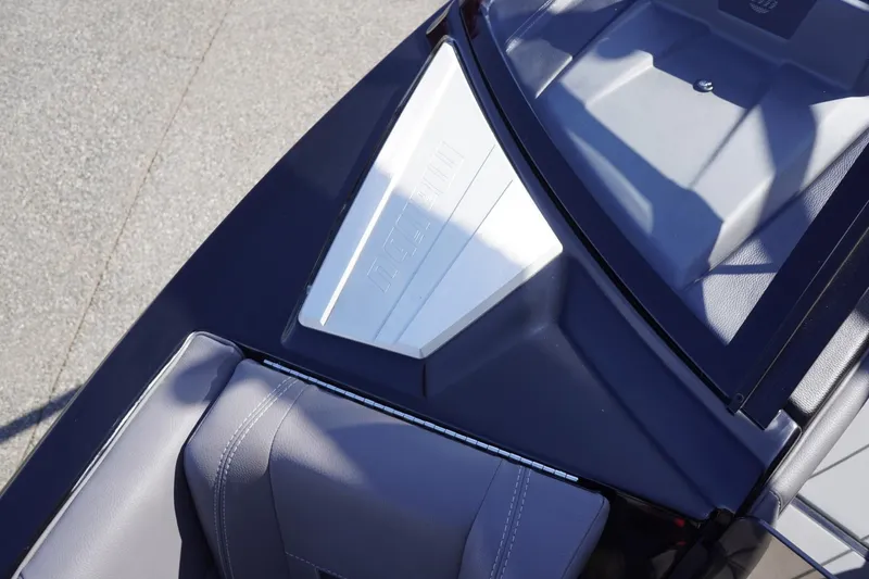 Slide: The Image of 2022 Malibu Wakesetter 23 LSV boat interior with sleek design and modern upholstery. - 28