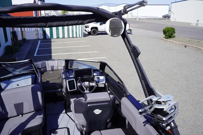 Slide: The Image of 2022 Malibu Wakesetter 23 LSV interior with modern dashboard and seating. - 41