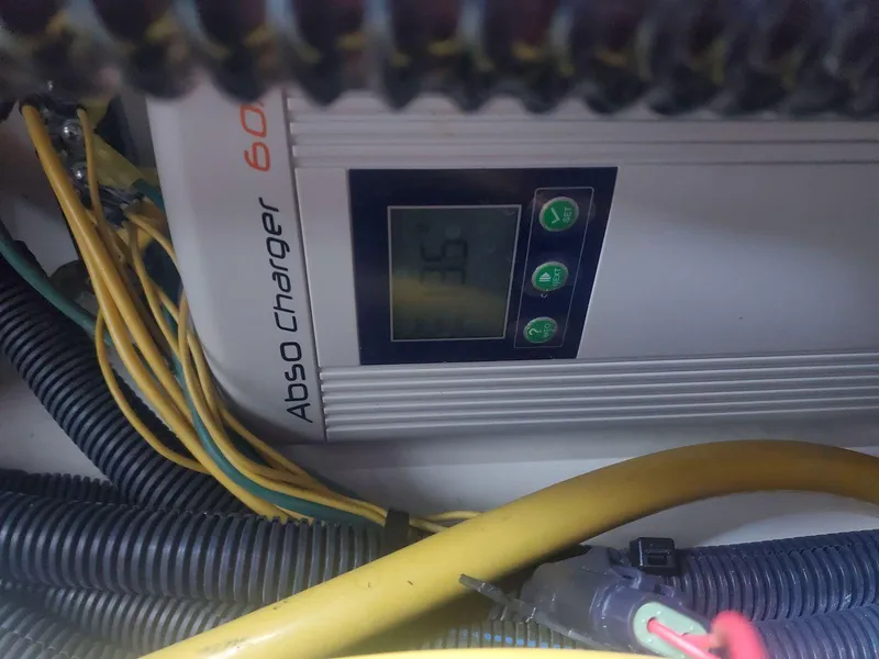 Slide: The Image of Abso Charger 60 in 2019 Cutwater C-242 Coupe, surrounded by cables. - 28