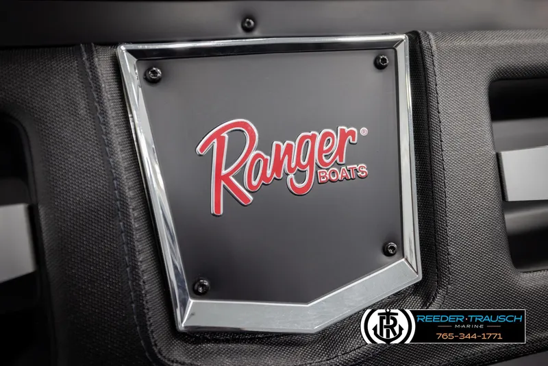 Slide: The Image of 2023 Ranger Z 521R boat logo with Reeder-Trausch Marine branding. - 43