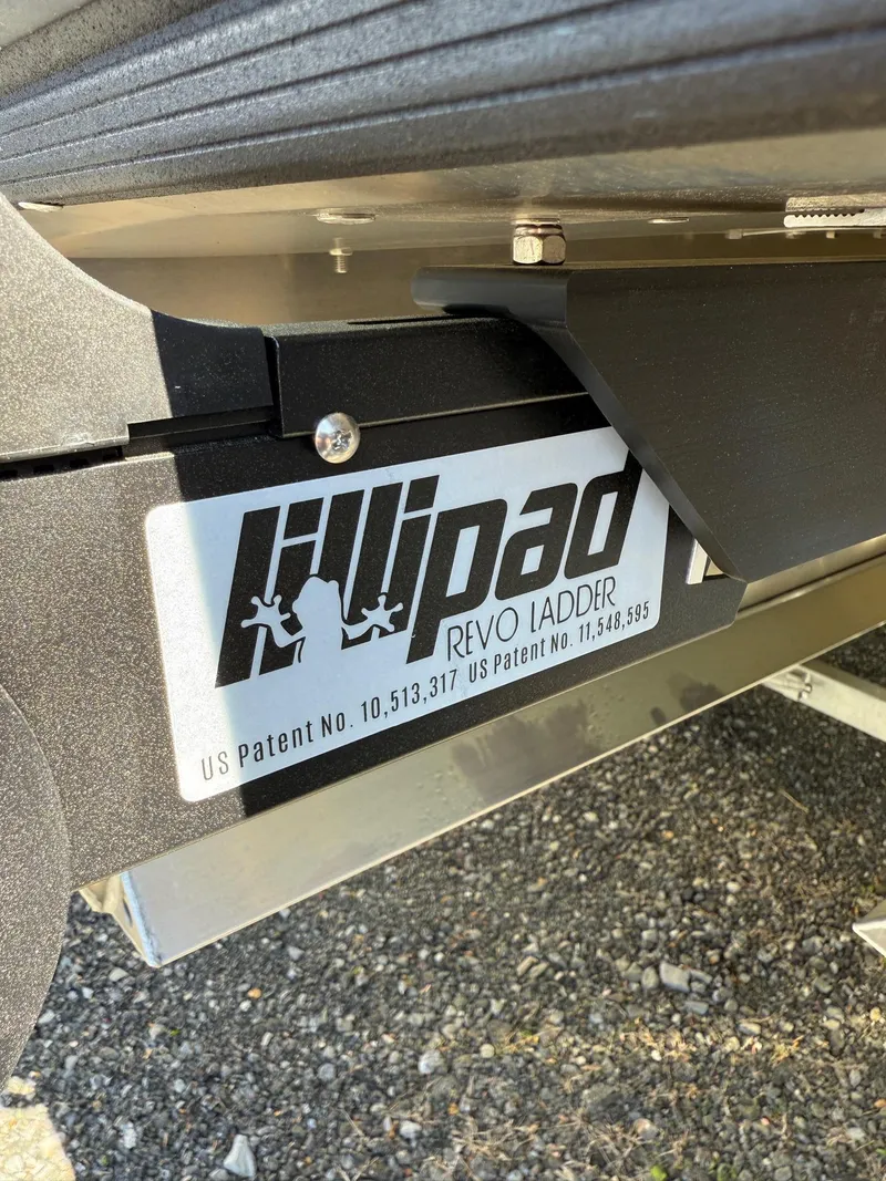 Slide: The Image of Lillipad Revo Ladder on 2025 Sylvan L-3 CLZ boat, close-up view. - 15
