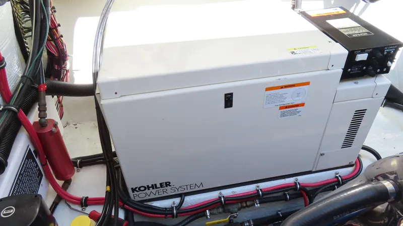 Slide: The Image of Kohler power system in 2002 Fountain 47 Lightning boat engine compartment. - 17