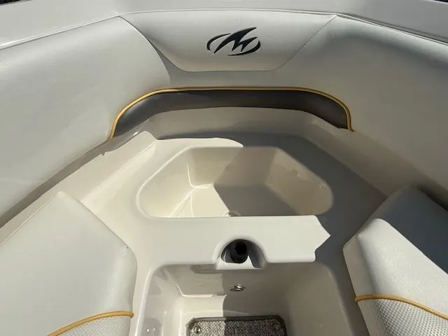 Slide: The Image of 2008 Monterey 194FS boat interior with seating and storage area. - 20