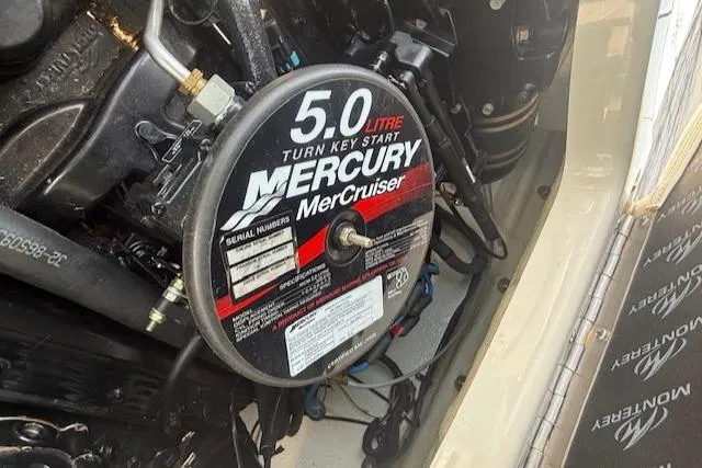Slide: The Image of 5.0L Mercury MerCruiser engine in a 2008 Monterey 194FS boat. - 29