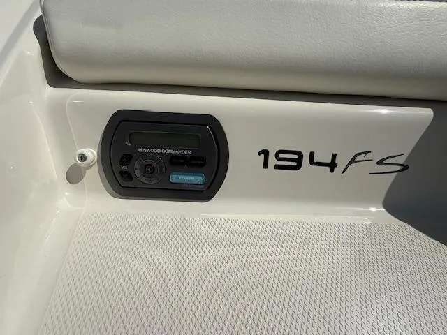 Slide: The Image of 2008 Monterey 194FS boat interior with Kenwood Commander audio system. - 31