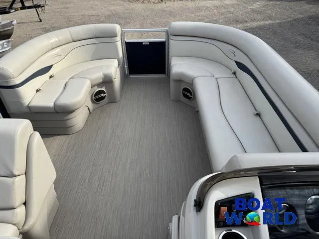 Slide: The Image of 2017 Bennington 21SSX Pontoon interior with spacious seating and modern design. - 2
