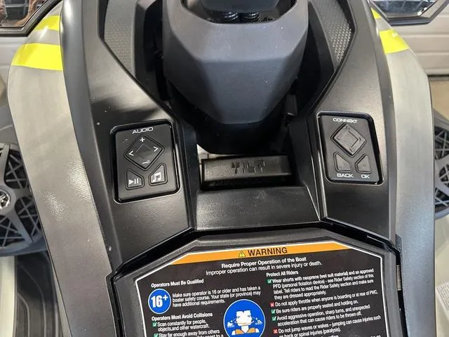Slide: The Image of Control panel of 2025 Yamaha Waverunner GP with audio and console buttons. - 4