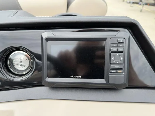 Slide: The Image of Garmin display on 2024 Bennington 22 SSR Tri-Toon Pontoon dashboard. - 43