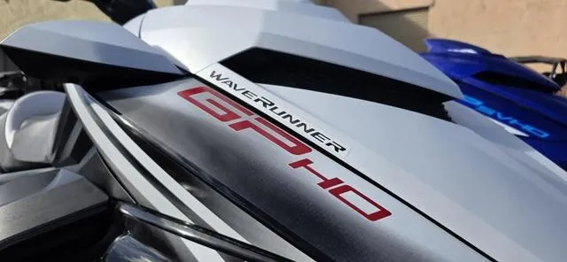 Slide: The Image of 2024 Yamaha Waverunner GP HO with Audio, sleek design, close-up view. - 6
