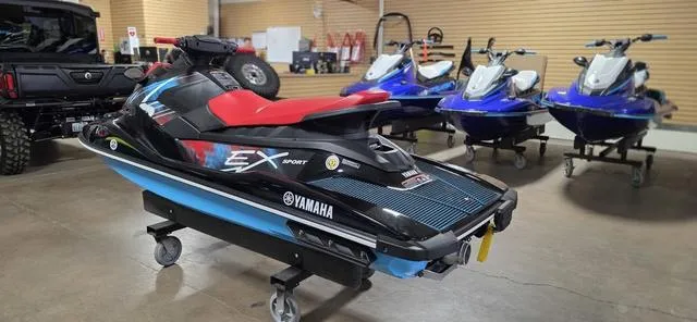 Slide: The Image of 2024 Yamaha Waverunner EX in showroom, featuring sleek design and vibrant colors. - 8