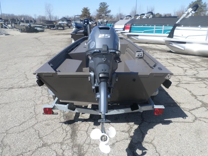 Slide: The Image of 2025 Alweld 1548 VV Marsh Tiller boat with outboard motor on trailer. - 5