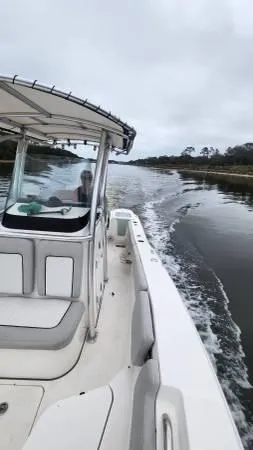 Slide: The Image of 2022 Sea Fox 228 Commander boat on trailer in covered storage. - 8