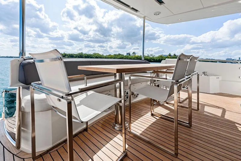 Slide: The Image of Astondoa 72 GLX 2013 yacht deck with modern seating and ocean view. - 37