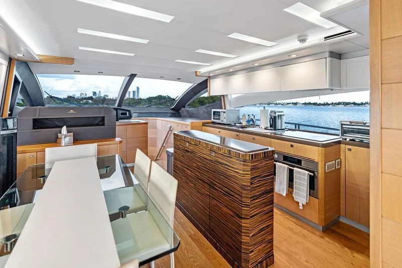 Slide: The Image of Luxurious interior of 2013 Astondoa 72 GLX yacht with modern kitchen and dining area. - 45