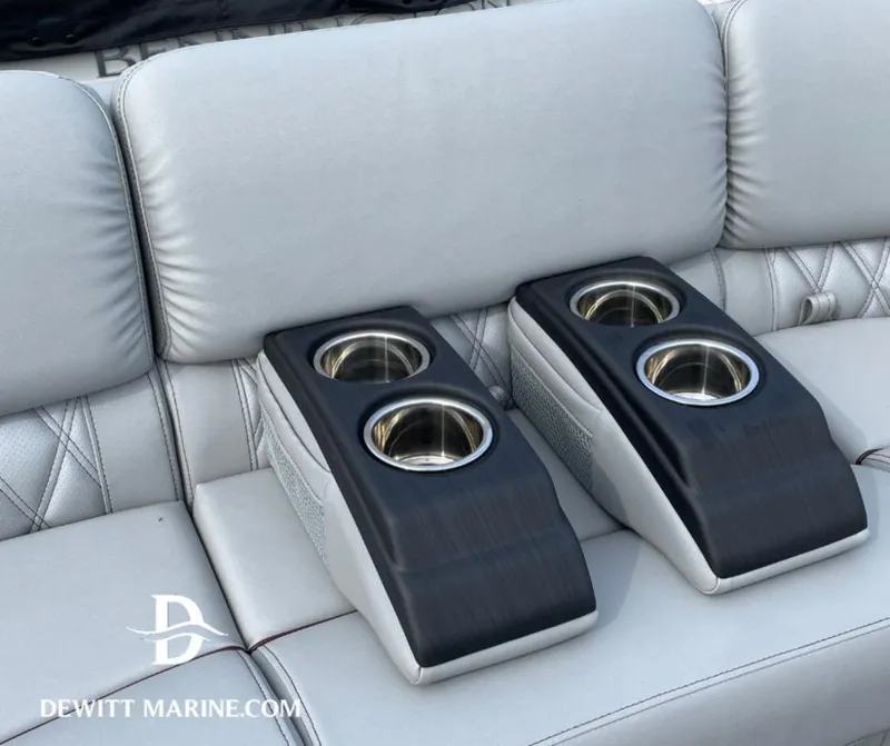Slide: The Image of Luxury seating with cup holders on 2023 Bennington Marine 25RFBST boat. - 18