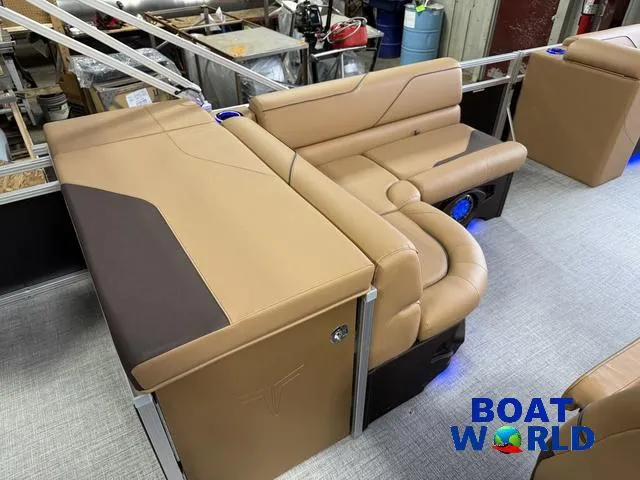 Slide: The Image of Luxurious seating on 2025 Tahoe Sport 2385 Rear Fish Tritoon with Honda 4-Stroke EFI. - 25