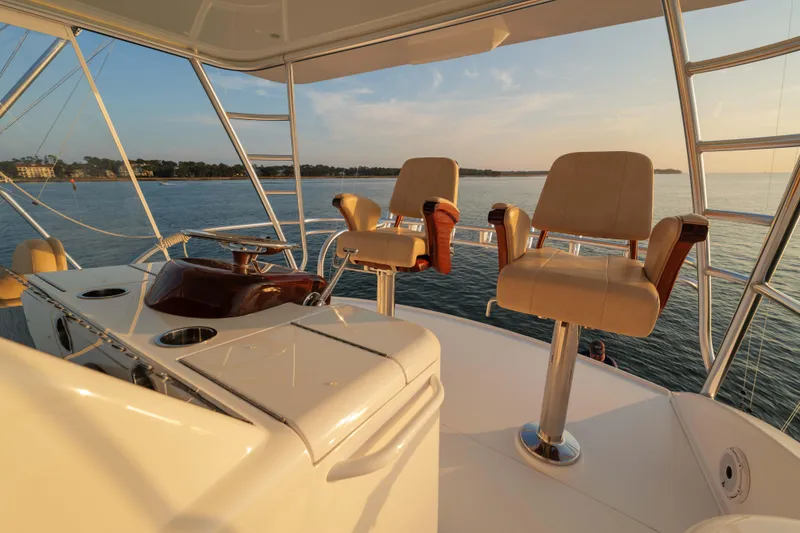 Slide: The Image of Viking 54 Salty Dog - Flybridge Helm Station - 22