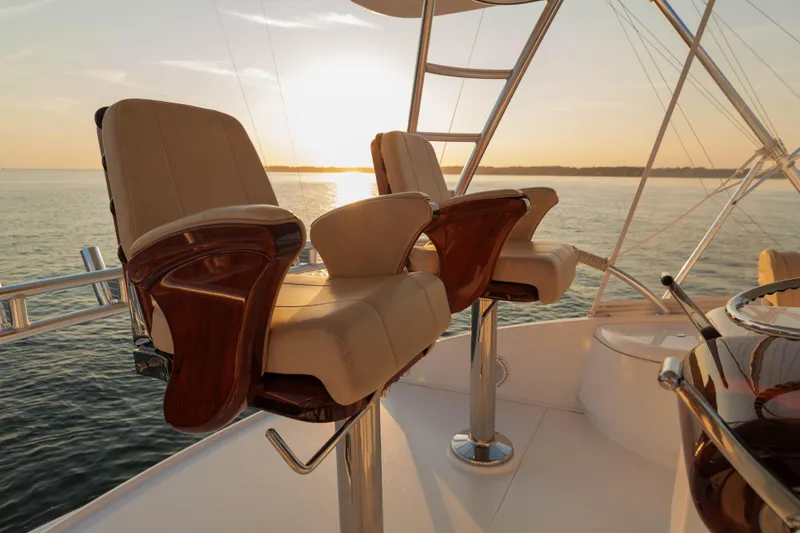 Slide: The Image of Viking 54 Salty Dog - Flybridge Helm Station Seatting - 23