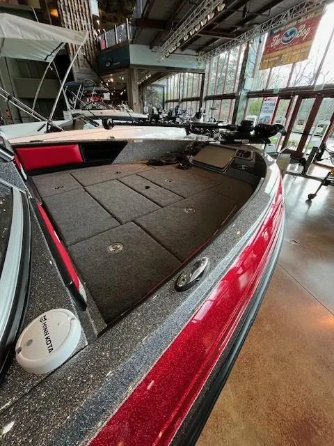 Slide: The Image of 2024 Ranger 1850MS boat interior with spacious deck and modern features. - 5