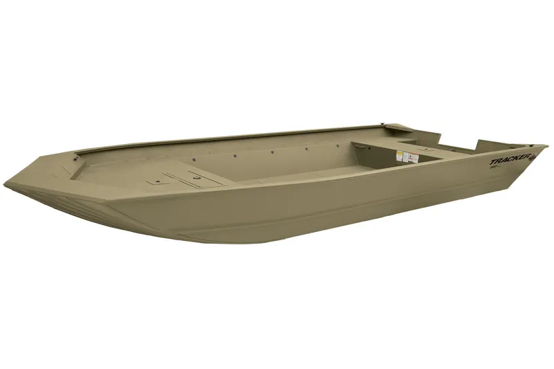Slide: The Image of 2025 Tracker GRIZZLY 2072 Utility boat, beige color, side view. - 0