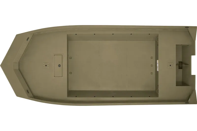 Slide: The Image of 2025 Tracker GRIZZLY 2072 Utility boat, top view, showcasing spacious interior layout. - 2