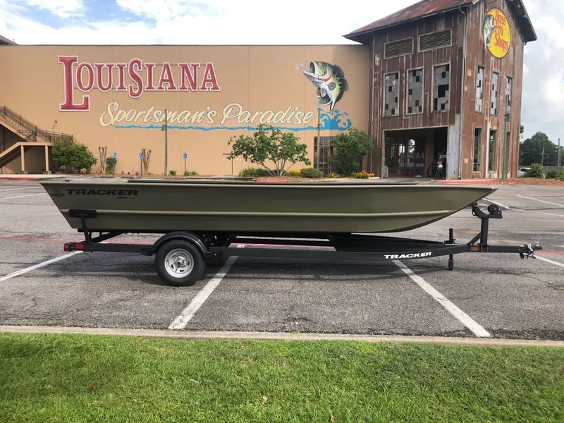 Slide: The Image of 2025 Tracker GRIZZLY 2072 Utility boat on trailer, parked at Louisiana Sportsman's Paradise. - 4