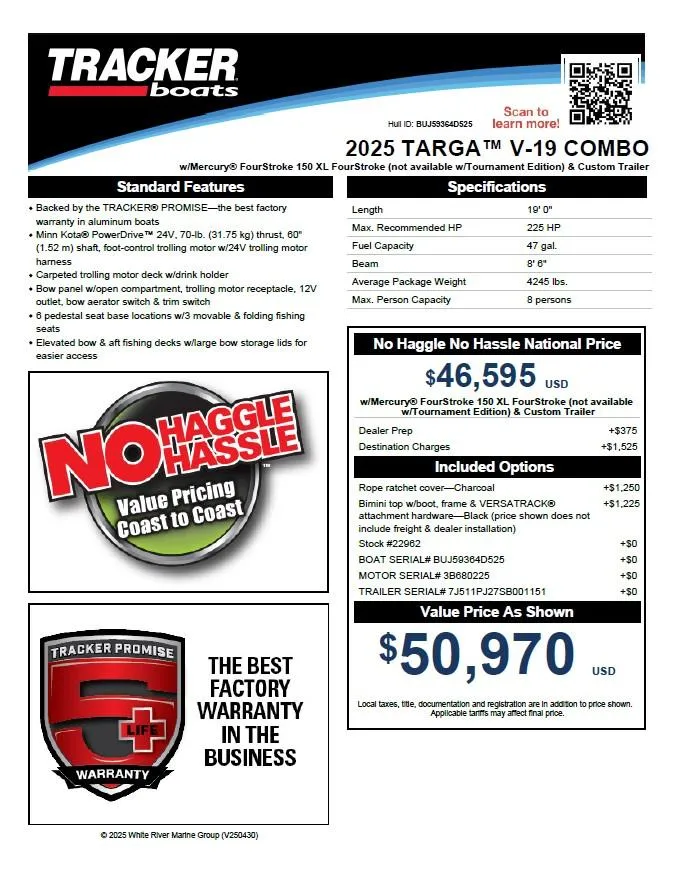 Slide: The Image of Tracker Targa V-19 Combo 2025 - 60