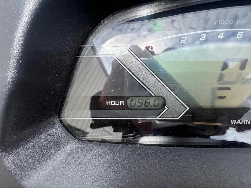 Slide: The Image of Close-up of 2017 Yamaha WaveRunner VX Deluxe hour meter displaying 96.0 hours. - 8