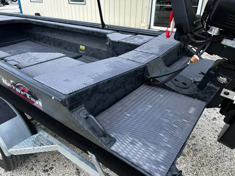 Slide: The Image of 2025 Gator Tail EXTREME MOD V 1854 boat, featuring a spacious deck and durable design. - 6