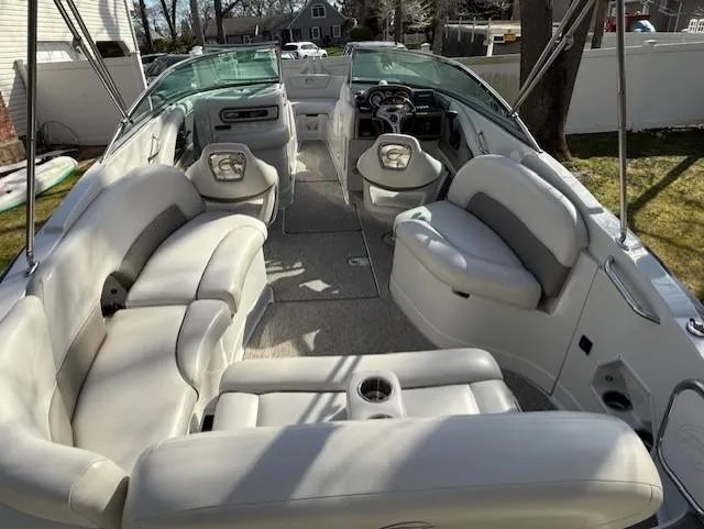 Slide: The Image of 2016 Crownline 270 SS boat interior with spacious seating and modern design. - 5