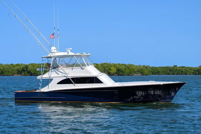 The Image of 2006 Blackwell Custom Carolina yacht on water, blue sky, and lush green background. - 1