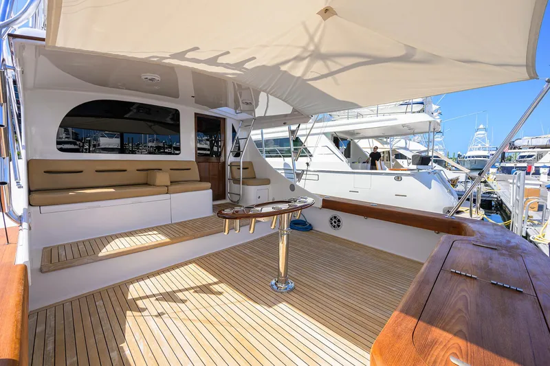 Slide: The Image of Luxurious 2006 Blackwell Custom Carolina yacht with spacious deck and elegant seating area. - 8