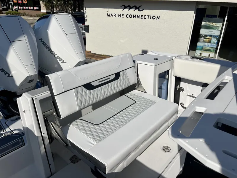Slide: The Image of 2023 Blackfin 272 boat with Mercury engines at Marine Connection dealership. - 30