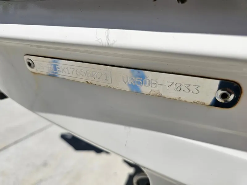 Slide: The Image of 2021 Bayliner VR5 Bowrider OB hull identification number plate. - 28