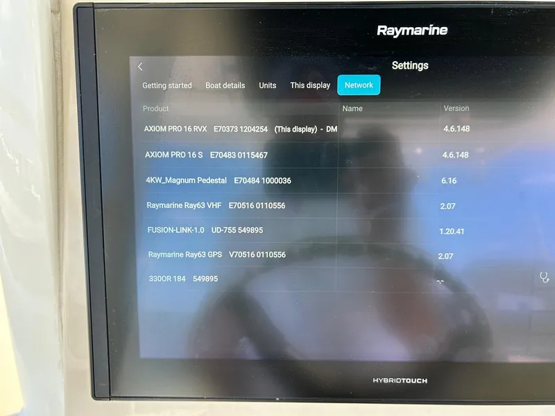 Slide: The Image of Raymarine settings display on a 2021 Boston Whaler 330 Outrage boat. - 24