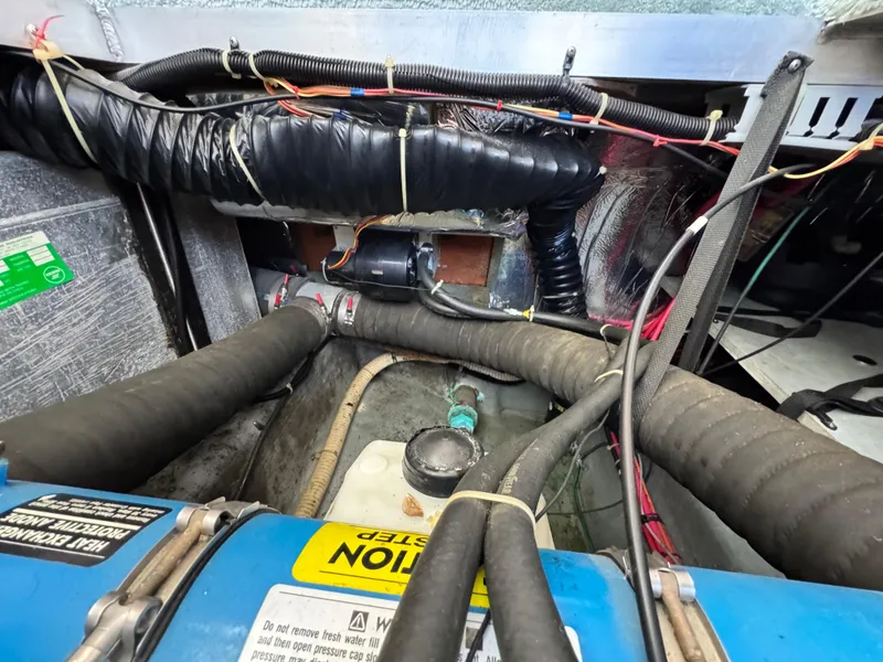 Slide: The Image of 1994 Carver 350 Aft Cabin yacht kitchen interior. - 35