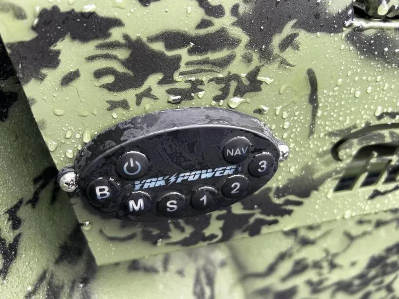 Slide: The Image of Control panel on 2025 Gator Tail 1754 Extreme, featuring Yak Power buttons with camouflage design. - 10