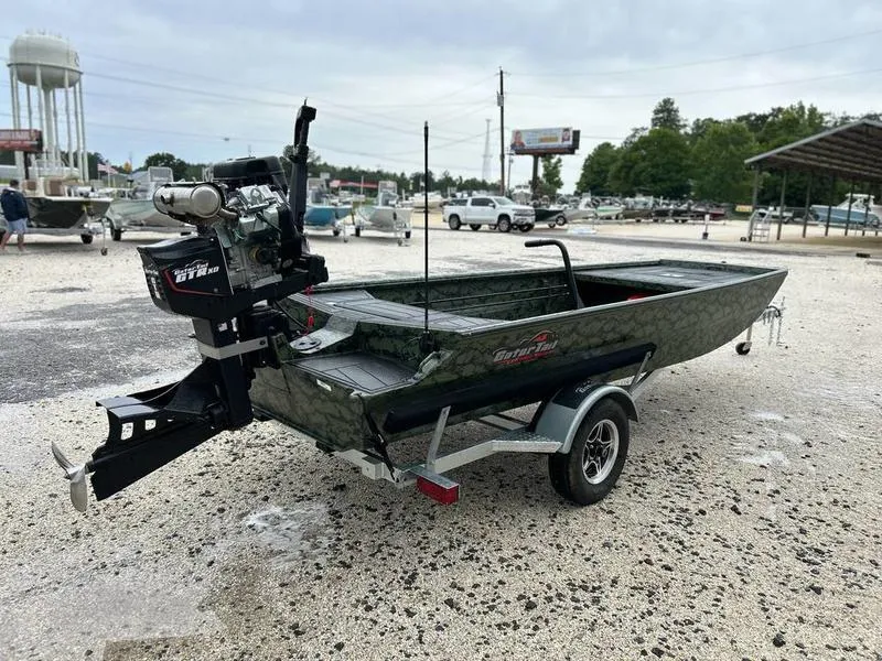 Slide: The Image of 2025 Gator Tail 1754 Extreme boat on trailer in outdoor setting. - 5