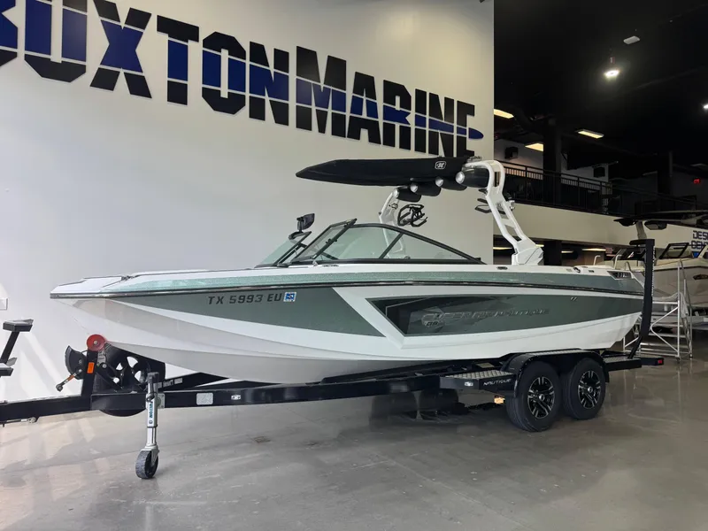 Slide: The Image of 2019 Nautique Super Air Nautique GS22 boat on display at Buxton Marine showroom. - 3