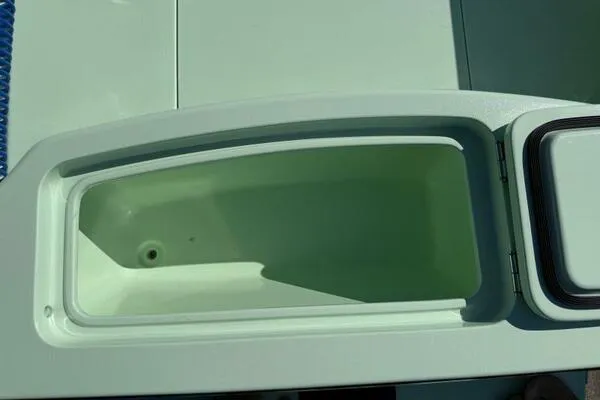 Slide: The Image of Open storage compartment on Custom Vernese V23 boat, 2021 model. - 18
