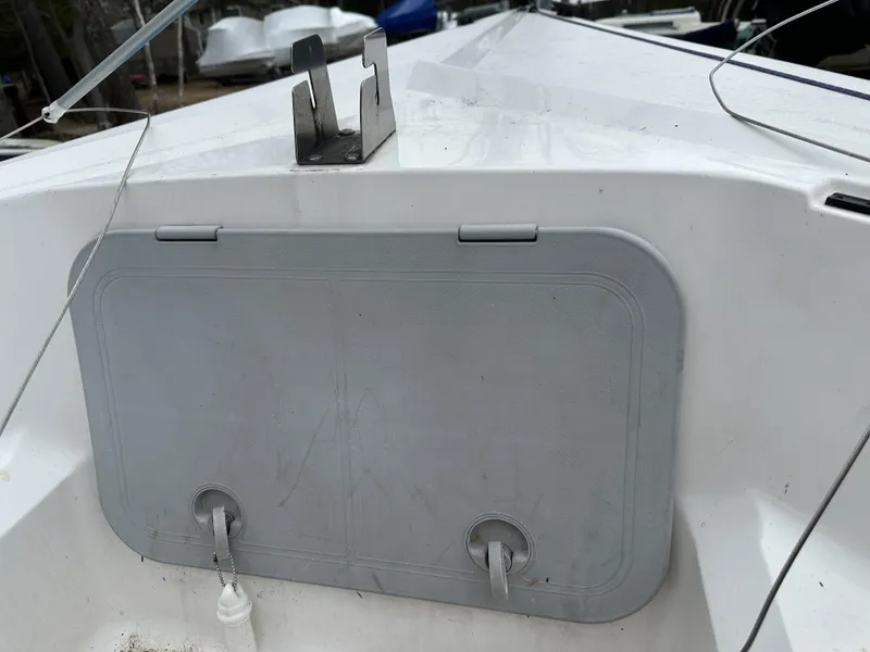 Slide: The Image of Sailboat deck with storage hatch, Precision 15 model, 2012. - 6