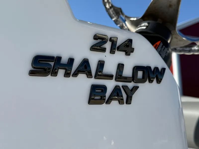 Slide: The Image of Close-up of 2025 NauticStar 214 Shallow Bay boat emblem. - 22