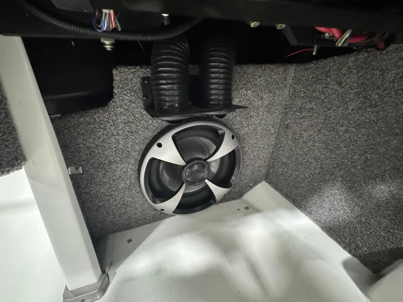 Slide: The Image of 2017 Malibu Wakesetter 23 LSV interior speaker and wiring detail. - 14