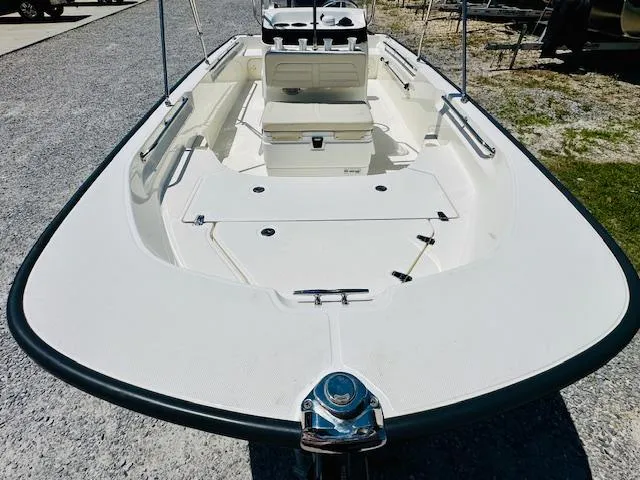 Slide: The Image of 2018 Boston Whaler 170 Montauk boat, spacious deck, sleek design, ideal for fishing and leisure. - 7