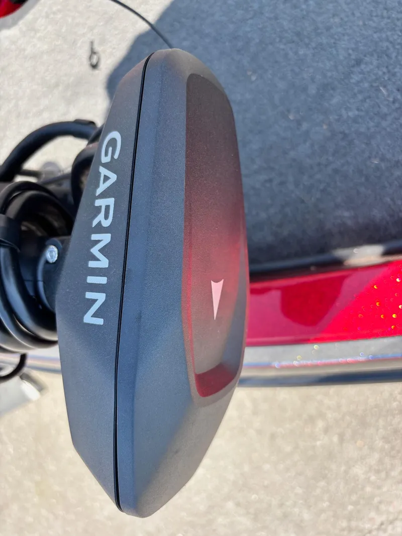 Slide: The Image of Garmin device on 2010 Ranger Z520 boat, red surface visible. - 3