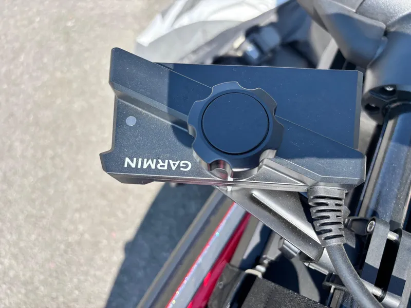 Slide: The Image of Garmin device mounted on 2010 Ranger Z520 boat, close-up view. - 4